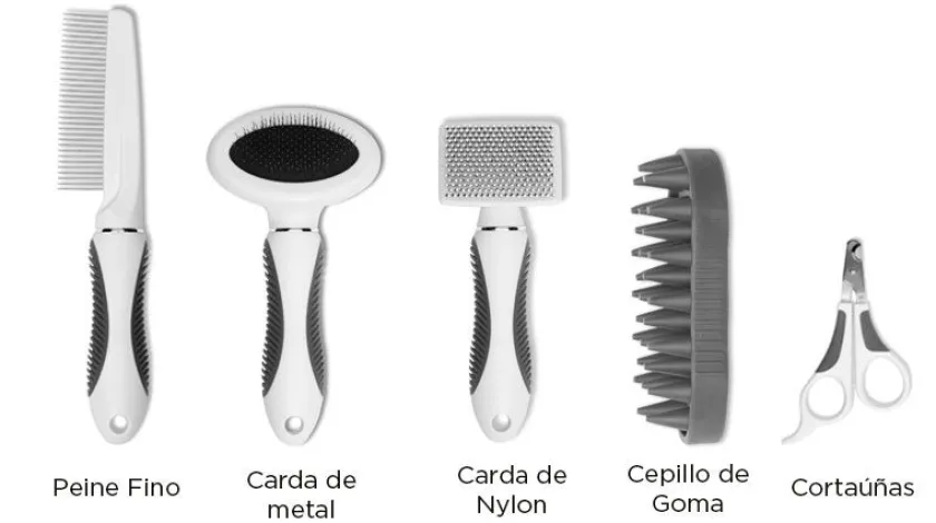 Cat it Peines Y Cepillos Para Gatos^Kit Grooming para Pelo Corto