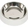 Cat it Comederos Y Fuentes De Agua^Plato Acero Inoxidable con Borde Bajo Color Blanco