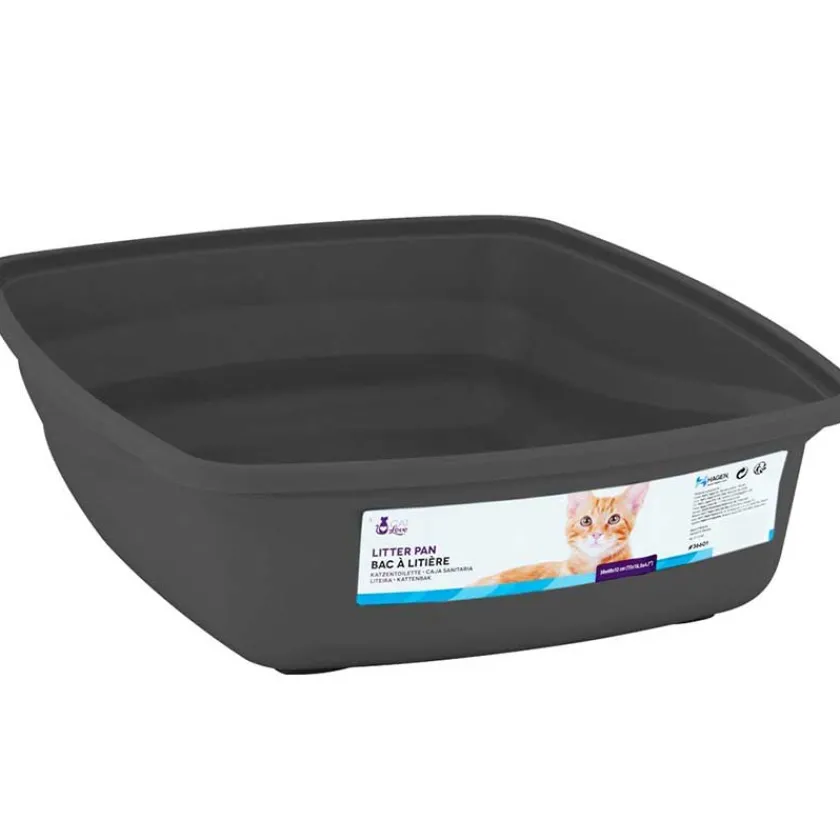 Cat Love Areneros | Baños Sanitarios (areneros)^Baño Abierto Gris Oscuro