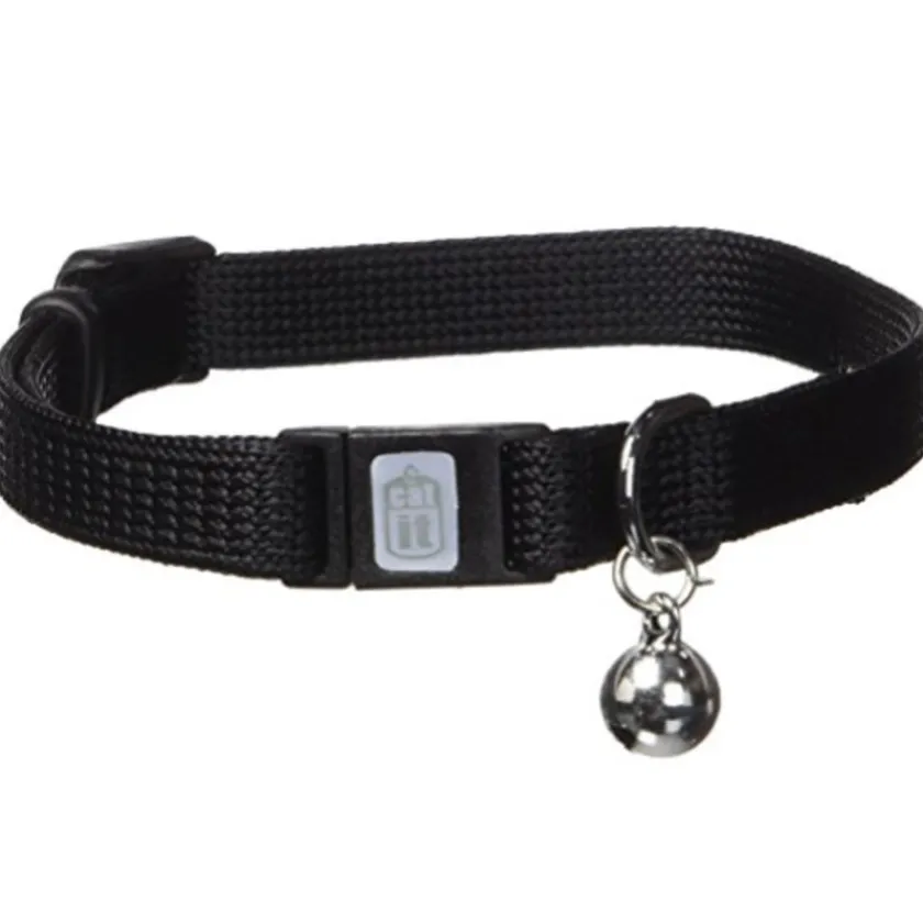 Cat it Arnes, Collares, Correas^Catit Collar Breakaway Negro para Gatos
