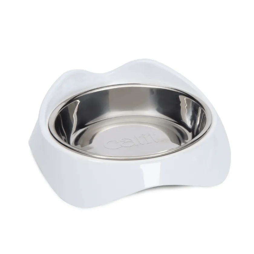 Cat it Comederos Y Fuentes De Agua | Adultos (1 A 7 Años)^Catit Pixi Comedero Borde Bajo