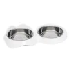 Cat it Comederos Y Fuentes De Agua | Adultos (1 A 7 Años)^Catit Pixi Comedero Doble Borde Bajo
