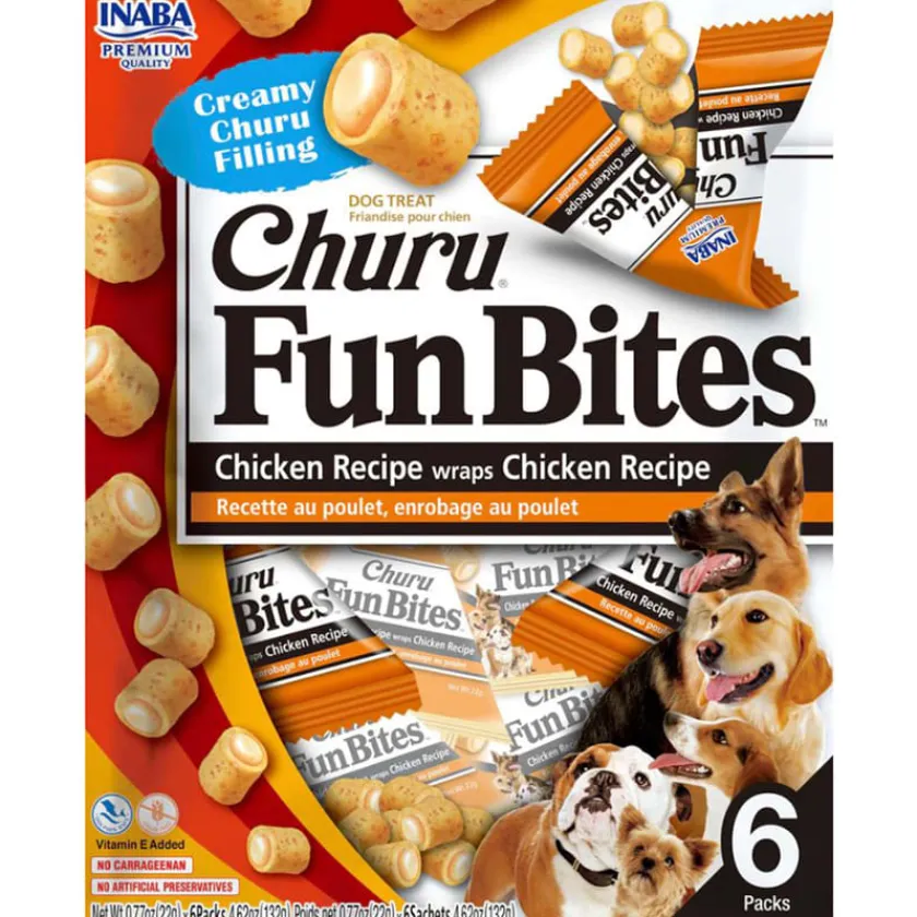 Inaba Galletas Y Snacks^Churu Fun Bites Perro Sabor Pollo 132gr