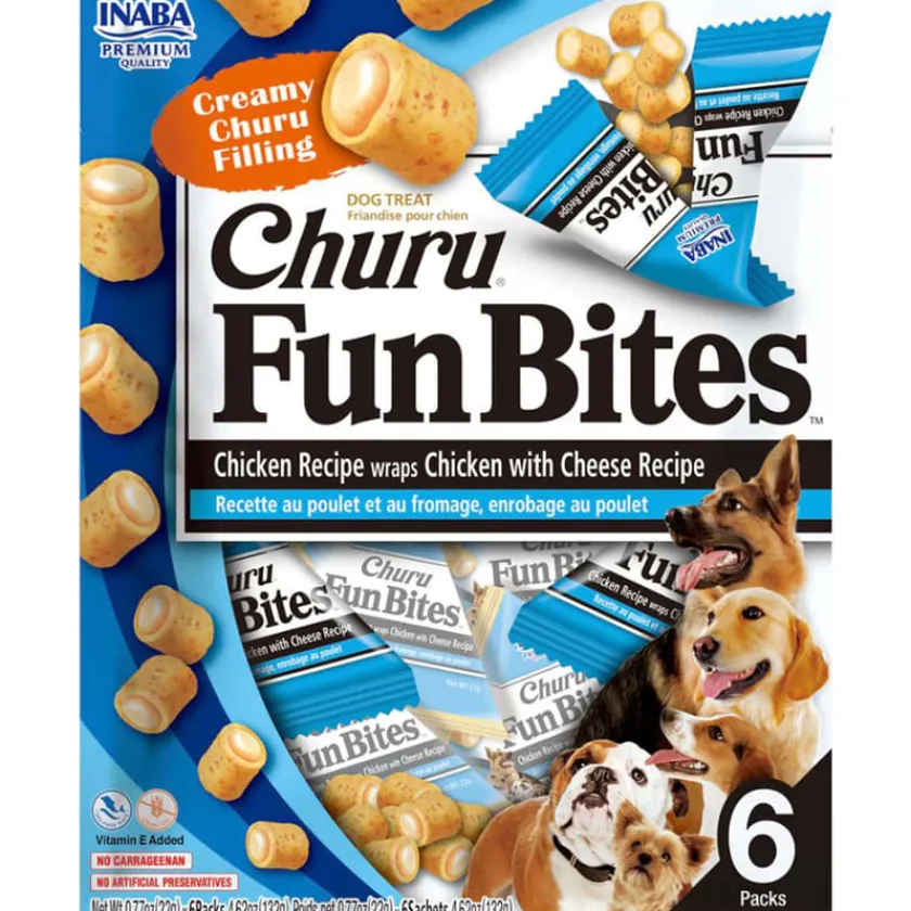 Inaba Galletas Y Snacks^Churu Fun Bites Perro Sabor Pollo y Queso 132gr