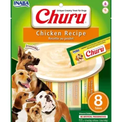 Inaba Húmedos^Churu para perros Sobre 8 Tubitos Sabor Pollo