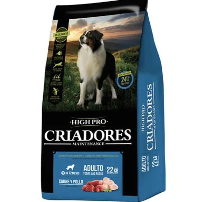 CRIADORES Adultos (1 A 7 Años)^Perro High Pro 22KG