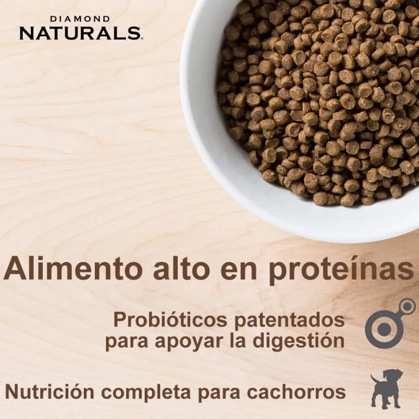 Diamond Naturals Cachorros (0 A 12 Meses)^Dog Puppy Small Medium Breed Chicken Rice 7.5kg