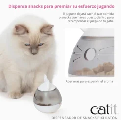 Cat it Comederos Y Fuentes De Agua | Control Peso^Dispensador De Snack Para Gatos Catit PIXI Gallo