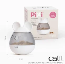 Cat it Comederos Y Fuentes De Agua | Control Peso^Dispensador De Snack Para Gatos Catit PIXI Gallo