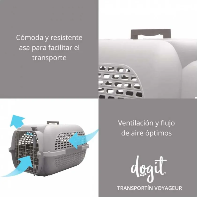 Dog It Casas Y Transportadoras Para Gatos | Casas Y Transportadoras Para Perros^Voyageur Color Fucsia y Gris Oscuro Small