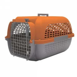 Dog It Casas Y Transportadoras Para Gatos | Casas Y Transportadoras Para Perros^Voyageur Color Naranjo con Gris Oscuro Medium
