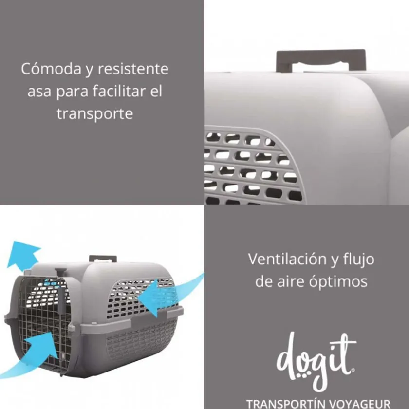 Dog It Casas Y Transportadoras Para Perros^Dogit Transportador Voyageur Small Color Azul con Gris