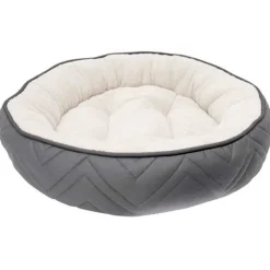 Dreamwell Camas^Cama Redonda Gris y Blanco