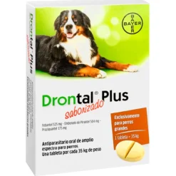 Bayer Antipulgas Y Garrapatas^Drontal Antiparasitario para Perros desde 35kg