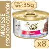 Fancy Feast - Purina Húmedos^Fancy Feast Mousse Pescado y Camarón 85gr x 8 Unidades (Classic Cod, Sole Shrimp)
