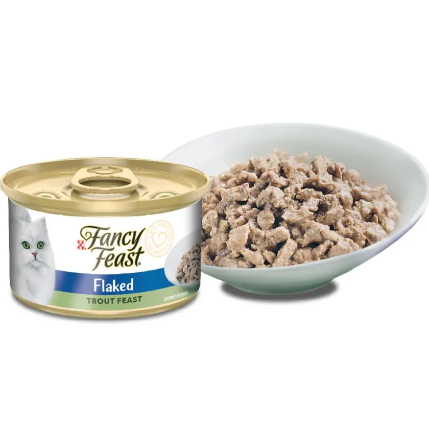 Fancy Feast - Purina Húmedos^Fancy Feast Tartare de Trucha 85gr x 8 Unidades (Flaked Trout Feast)