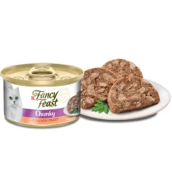 Fancy Feast - Purina Húmedos^Fancy Feast Terrine con Pollo 85gr x 8 Unidades (Chunky Chicken Feast)