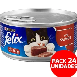Felix - Purina Húmedos^Felix en Latas - Solo Paté Salmón - Pack 24 unidades