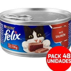 Felix - Purina Húmedos^Felix en Latas - Solo Paté Salmón - Pack 48 unidades