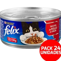 Felix - Purina Húmedos^Felix en Latas - Solo Trozos de Pollo en Salsa - Pack 24 unidades