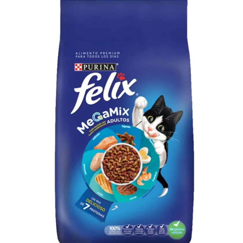 Felix - Purina Adultos (1 A 7 Años)^Felix Megamix Gato Adulto 8 kg