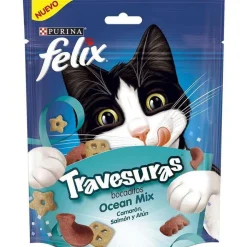 Felix - Purina Galletas^Felix Travesuras Camaron, Salmón y Atun 60gr
