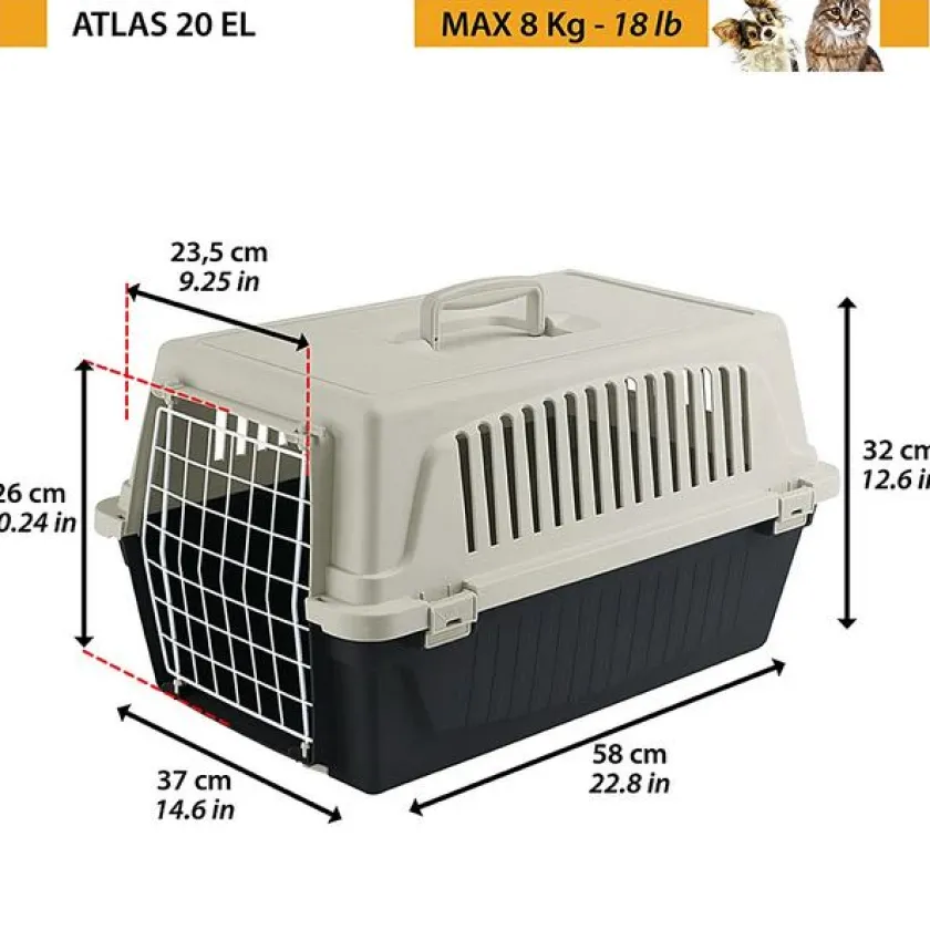 Ferplast Casas Y Transportadoras Para Gatos | Casas Y Transportadoras Para Perros^Transportador Atlas 20 (hasta 8Kg)