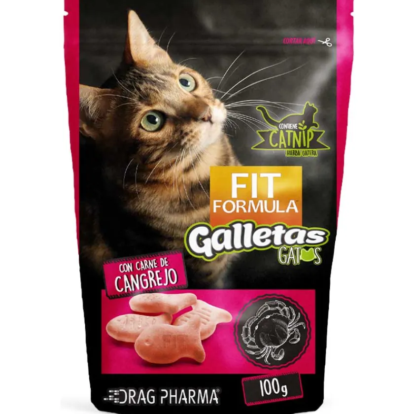 Fit Formula Hierba Gatera | Galletas^Galletas con Catnip para Gatos Sabor Cangrejo 100gr