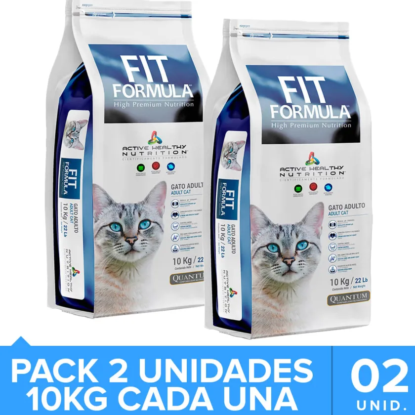 Fit Formula Adultos (1 A 7 Años)^Gato Adulto 10kg X 2 Unidades