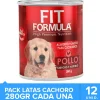 Fit Formula Húmedos^Latas Para Perros Cachorros Pack 12 unidades