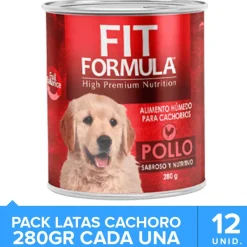 Fit Formula Húmedos^Latas Para Perros Cachorros Pack 12 unidades