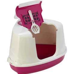 Areneros | Baños Sanitarios (areneros)^Flip Corner Rosado Baño sanitario para gatos