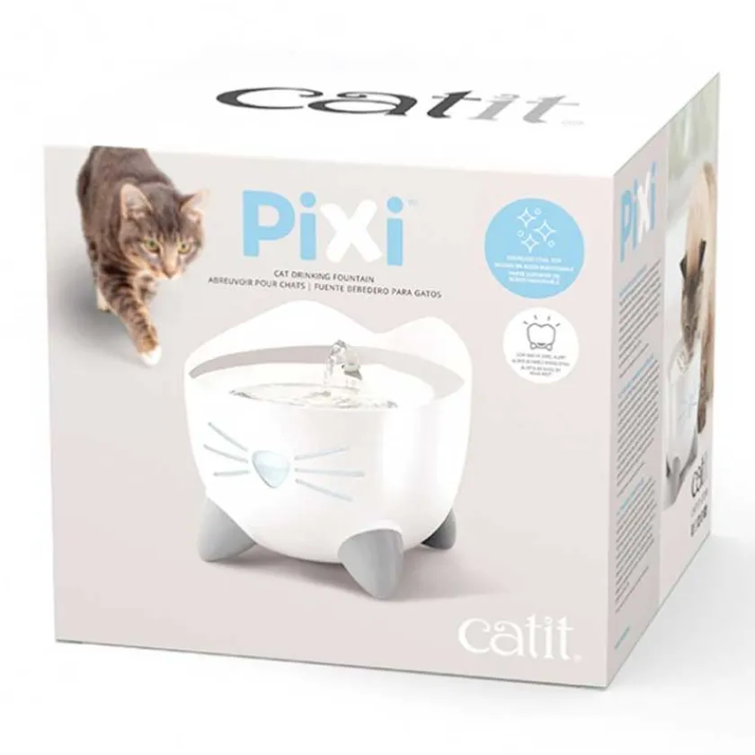 Cat it Comederos Y Fuentes De Agua^Fuente PIXI Acero Inoxidable 2.5 litros