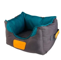 Gigwi Camas^PLACE CAMA CUADRADA GRIS/VERDE MEDIUM 55x45x23 cm
