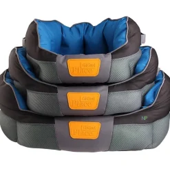 Gigwi Camas^Place Cama Cuadrada Gris con Azul Large