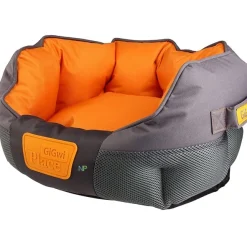 Gigwi Camas^PLACE CAMA REDONDA GRIS/NARANJO MEDIUM 65x40x20 cm