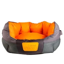 Gigwi Camas^PLACE CAMA REDONDA GRIS/NARANJO MEDIUM 65x40x20 cm