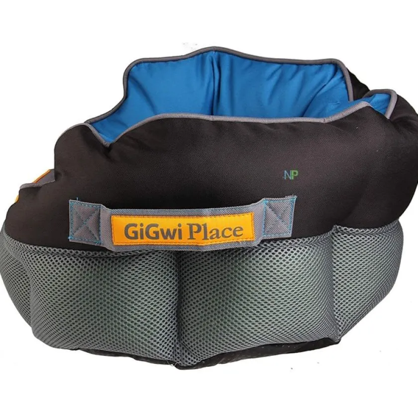 Gigwi Camas^PLACE CAMA REDONDA GRIS/AZUL MEDIUM 65x40x20 cm