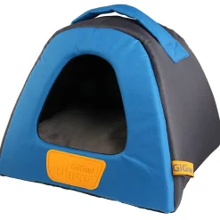 Gigwi Casas Y Transportadoras Para Gatos | Camas^Place Casa Cama Iglu Gris y Azul - Talla S