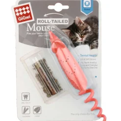Gigwi Juguetes | Cuidado Dental^Raton con Catnip Para cuidado dental Rojo