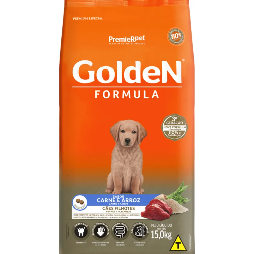 Fit Formula Cachorros (0 A 12 Meses)^Golden Formula Perro Cachorro Carne y Arroz 15 kg