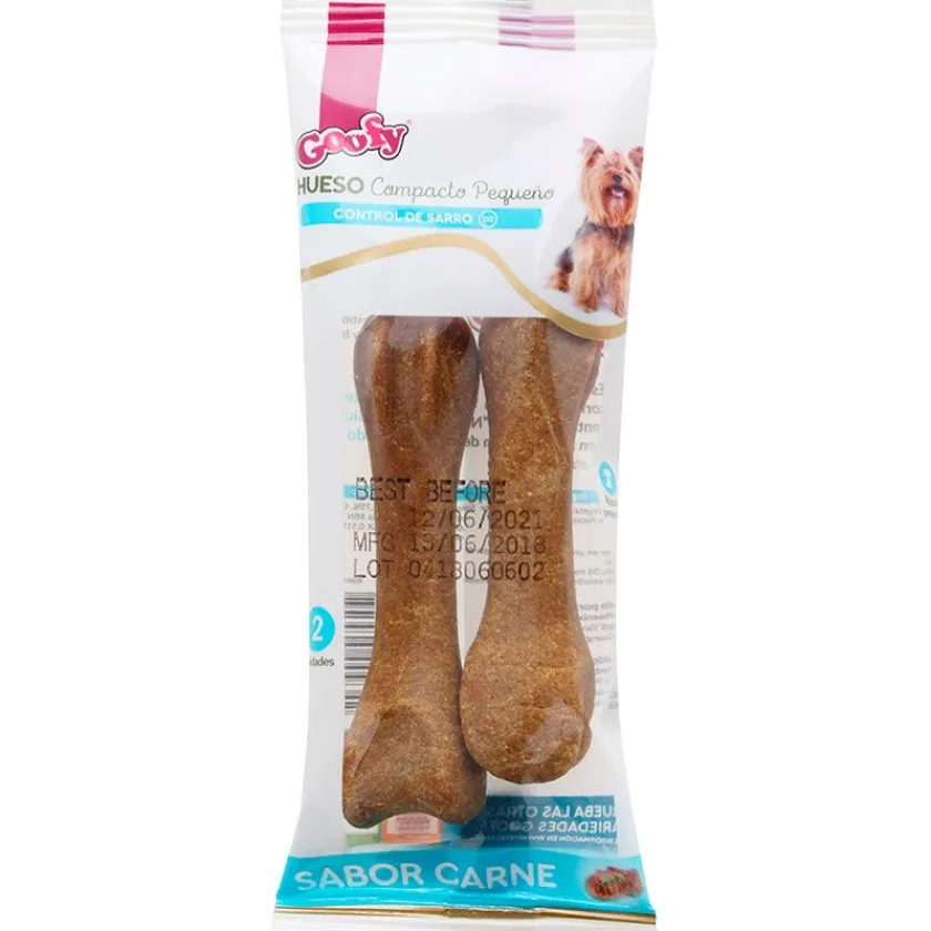 Goofy Masticables^Hueso Compacto Raza Pequeña 2 Unidades