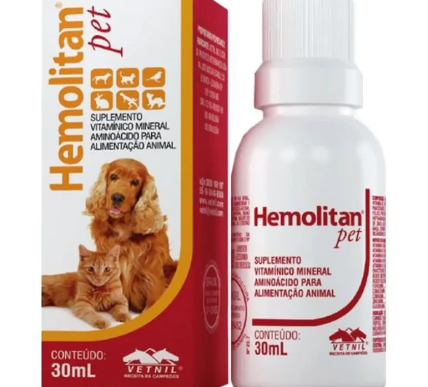Vetnil Vitaminas Y Suplementos^Hemolitan Pet Suplemento Mineral Vitamínico 30ml