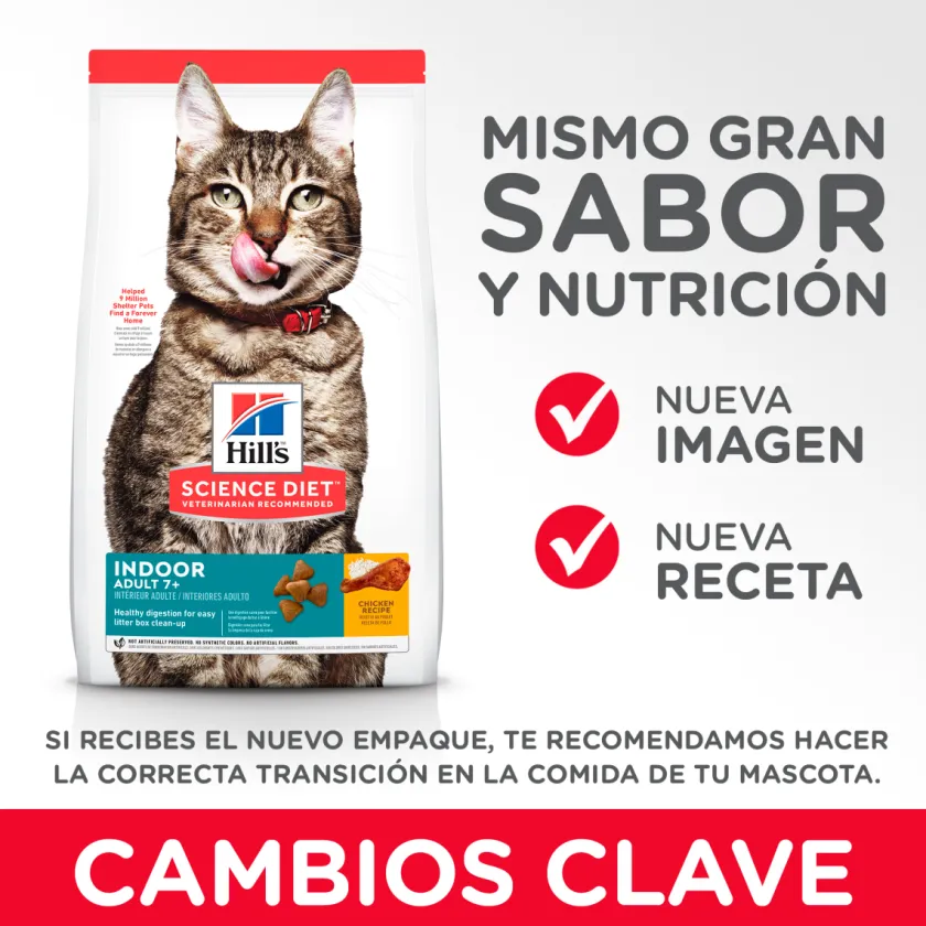 Hills Senior (+7 Años)^Cat Adult Indoor 7+ 1.58kg