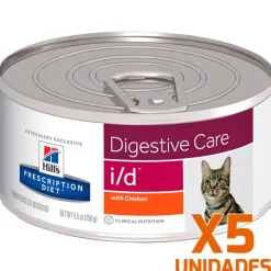 Hills Alimentación Medicada^i/d Felino Gastro Intestinal Lata pack 5 Unidades