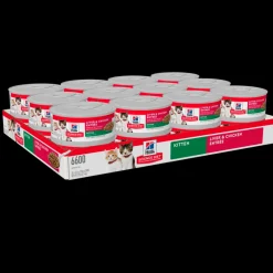 Hills Húmedos^Lata Cat Kitten - Receta de Higado de Pollo Pack 24 Unidades