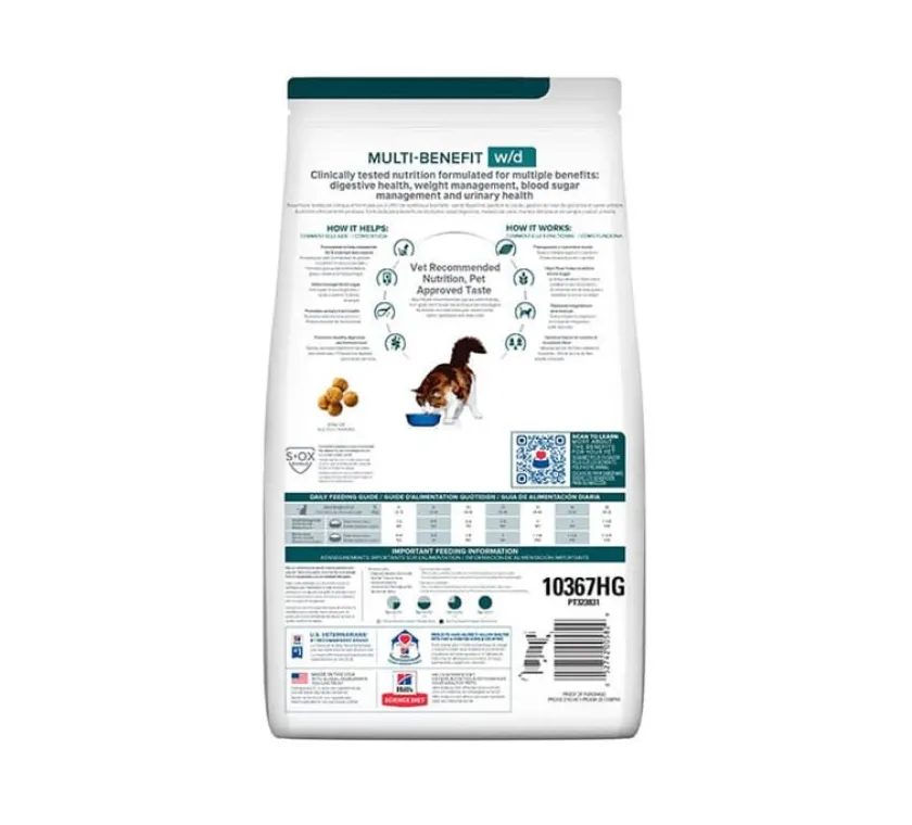 Hills Alimentación Medicada^w/d Felino Low Fat 1.8kg