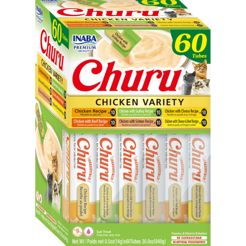 Inaba Húmedos | Senior (+7 Años)^Cat Churu Box Pollo Variedades (60TBS)
