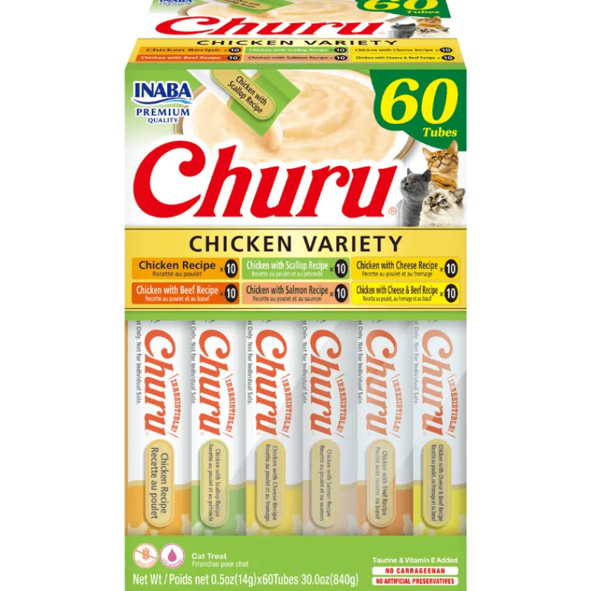 Inaba Húmedos | Senior (+7 Años)^Cat Churu Box Pollo Variedades (60TBS)