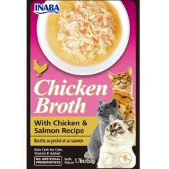 Inaba Húmedos^Churu Broth Pouch Gatos Sabor Pollo y Salmón 50gr